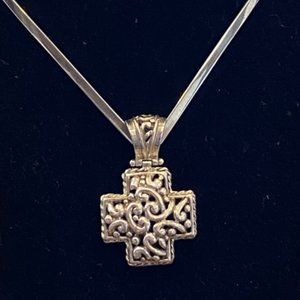925 Sterling Silver Cross Pendant/Slide  - CHAIN NOT INCLUDED